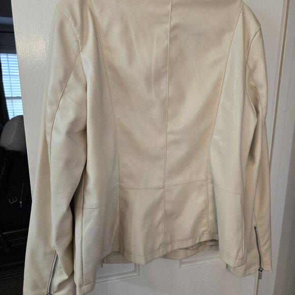 Bagatelle Faux Leather Ivory Jacket - Picture 2 of 3
